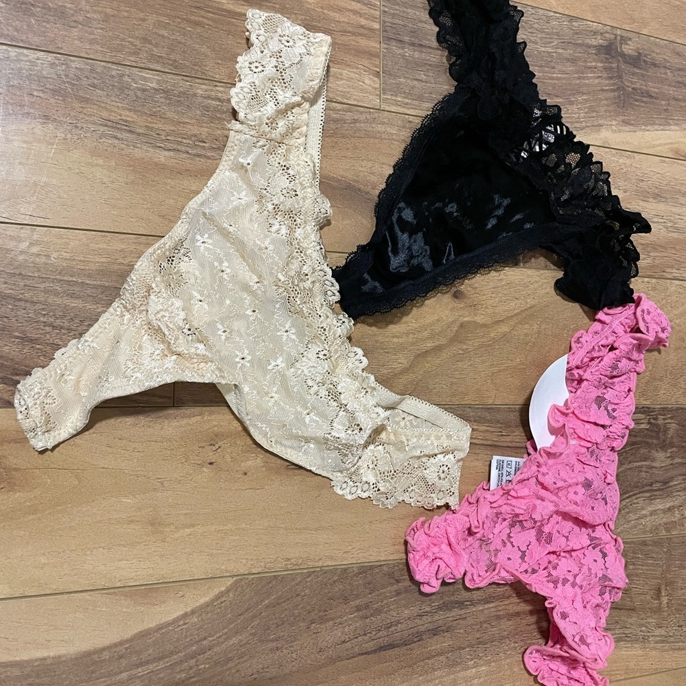 Victoria's Secret & h&m Lace Panties - Black, Beige, Pink